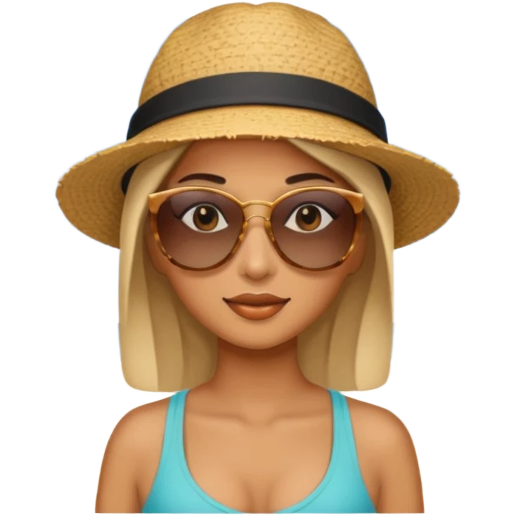 MUJER EN LA PLAYA emoji