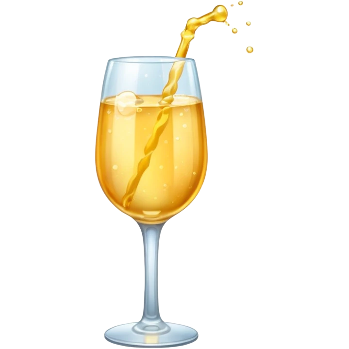 spritz in a glass with no orange emoji