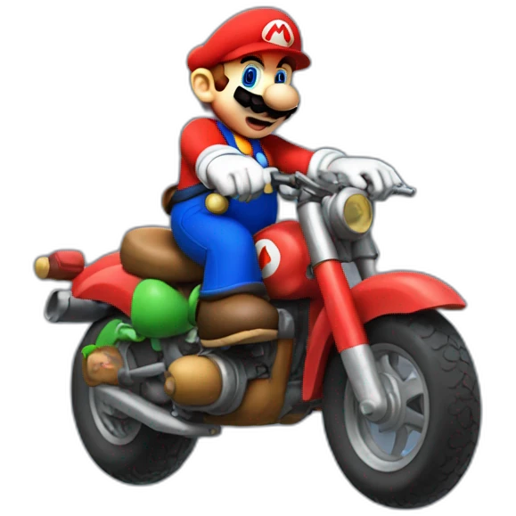 mario riding yoshi emoji
