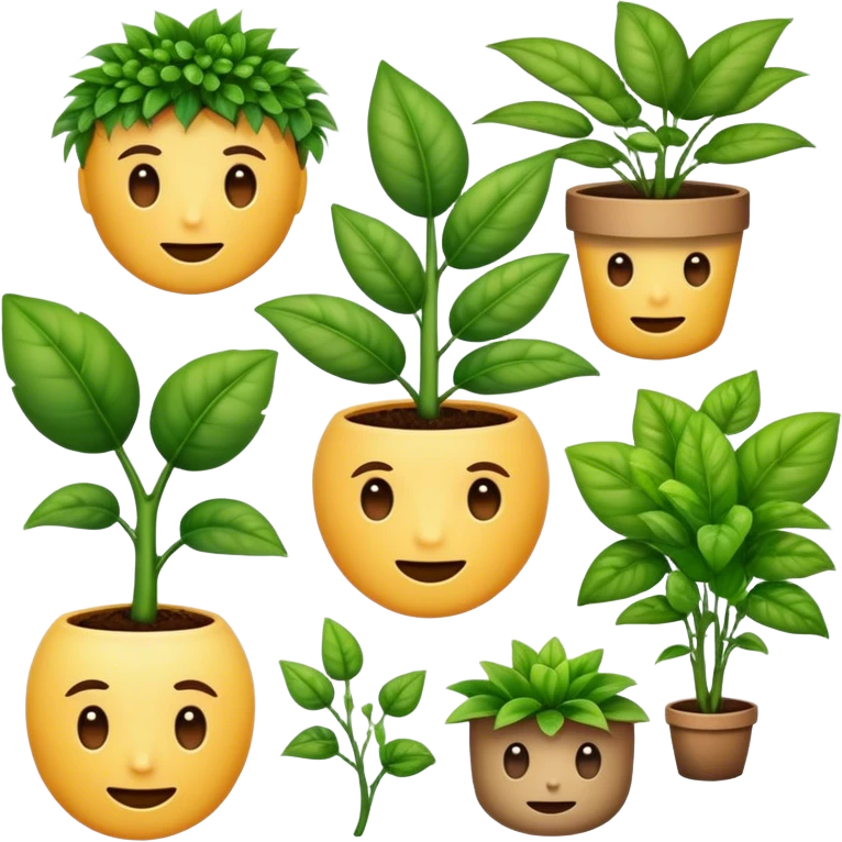 Plants with human features emoji
