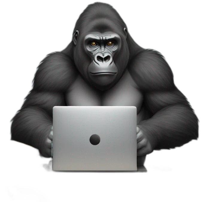 gorilla software engineer using a computer emoji