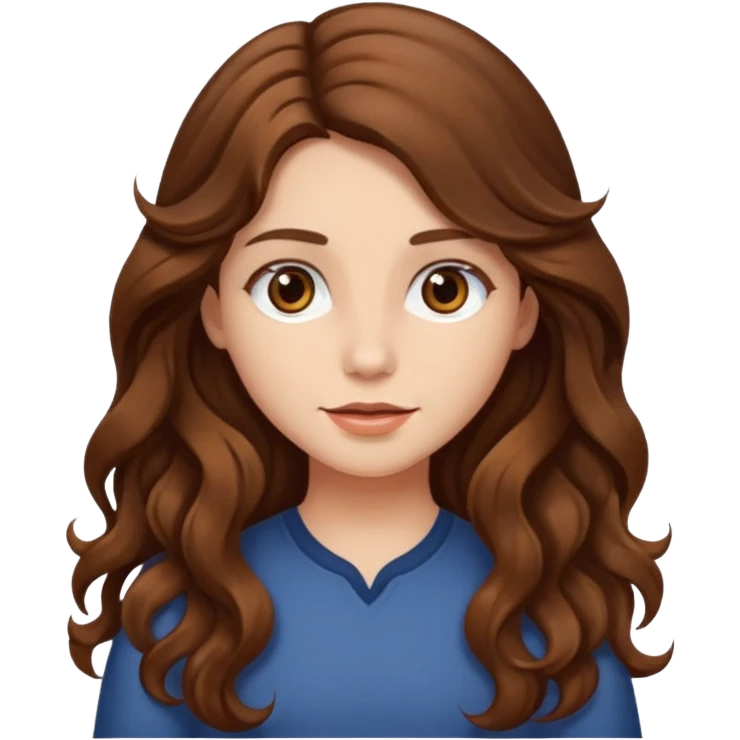 girl with long wavy hair emoji