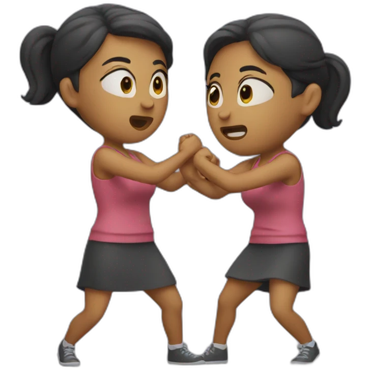 Two women fighting emoji