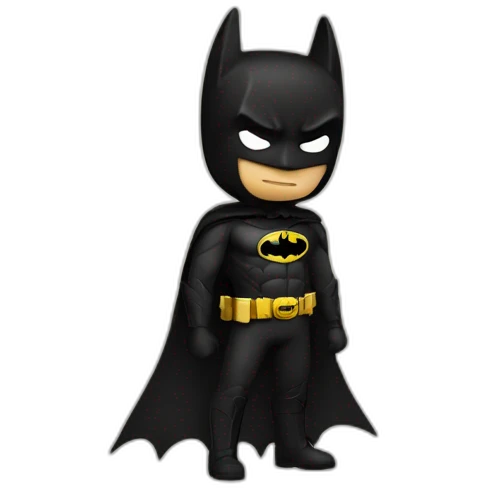 Chat noir en costume de batman emoji