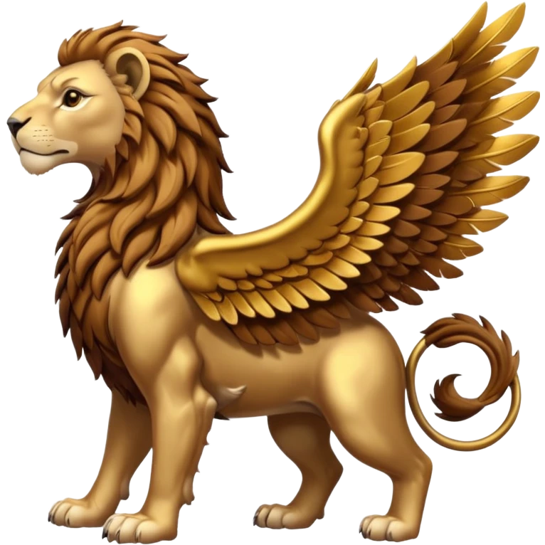 Grifin, lion body, wings emoji