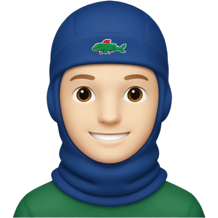 white boy lacoste balaclava with lacoste emoji