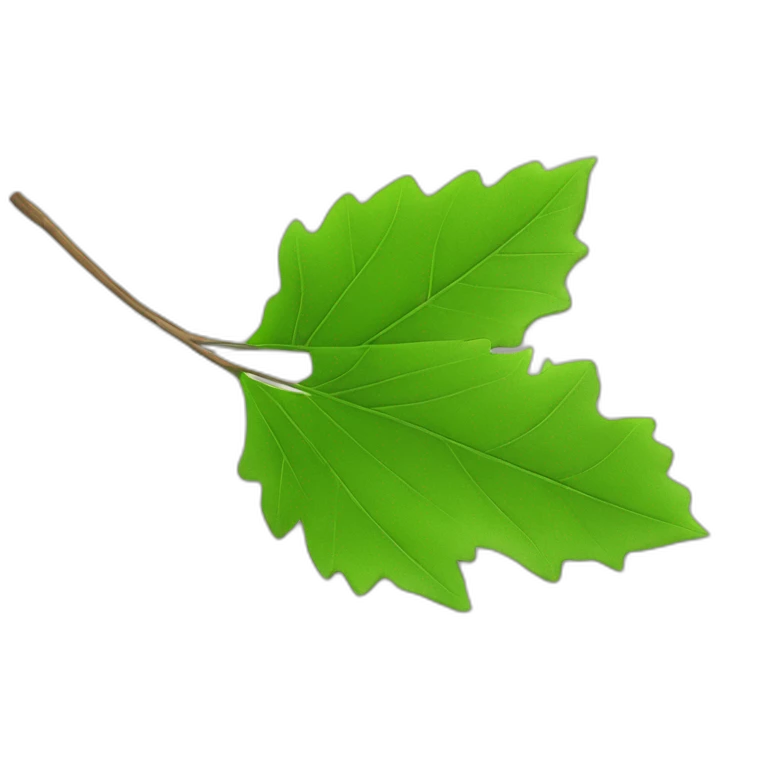 5 feuille d’érable japonais verte emoji