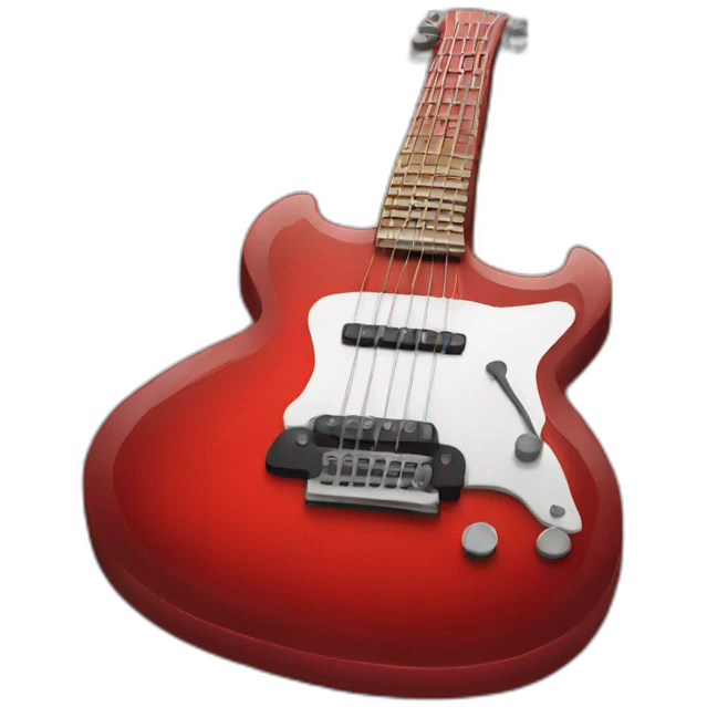 red guitar emoji