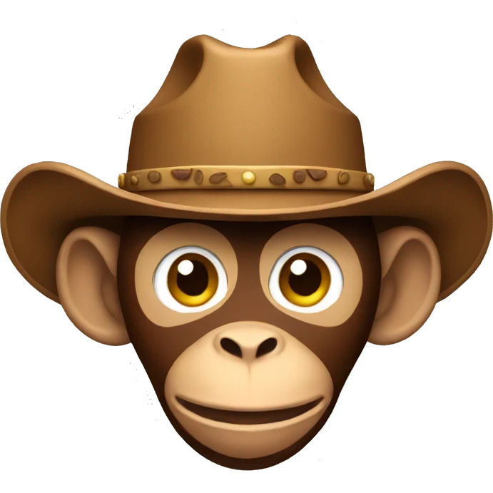 Monkey with a cowboy hat emoji