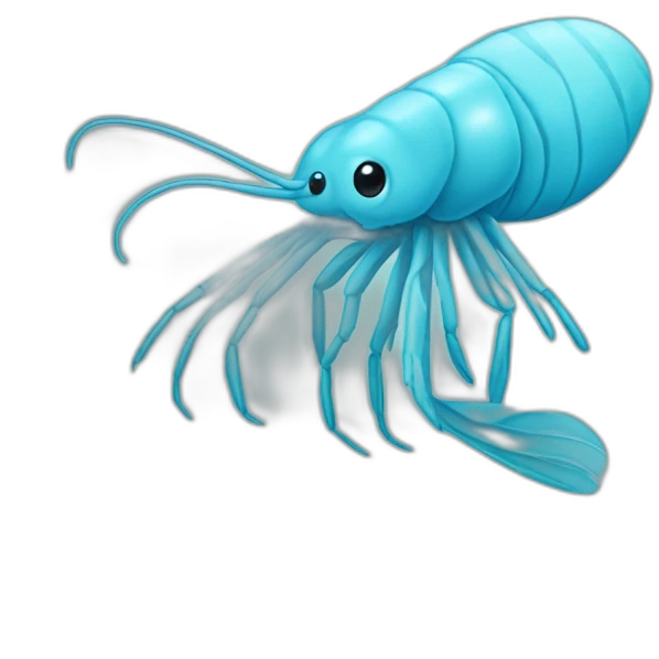 light blue shrimp emoji