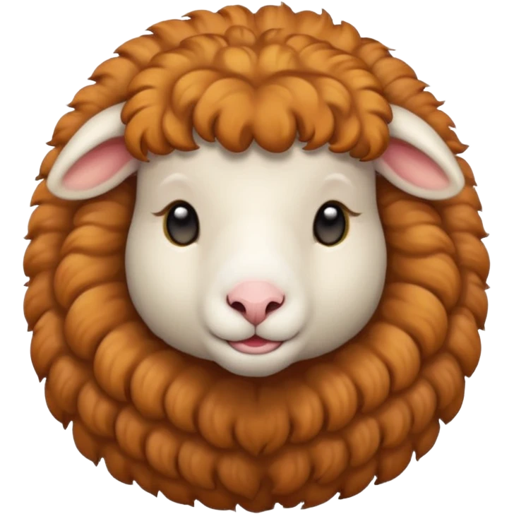 female sheep with gir hair emoji