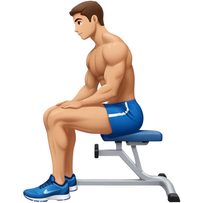 side-view seated calf-raise lower leg exercise emoji