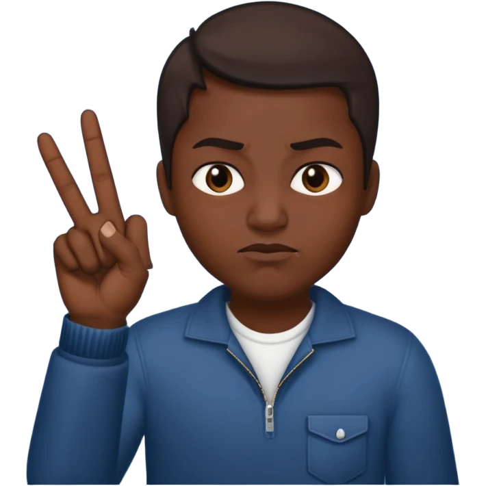 Middle finger mean mugging emoji