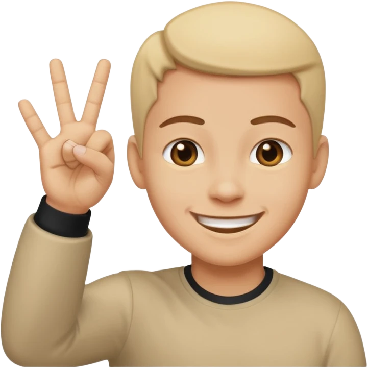 flippping someone off while smiling emoji