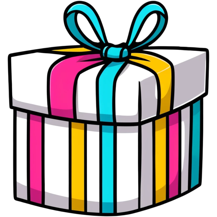 colorful wrapped present emoji
