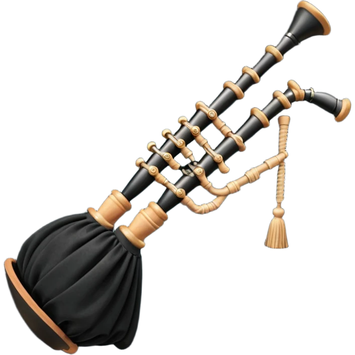 bagpipe were the down part of the instrument is cloth emoji
