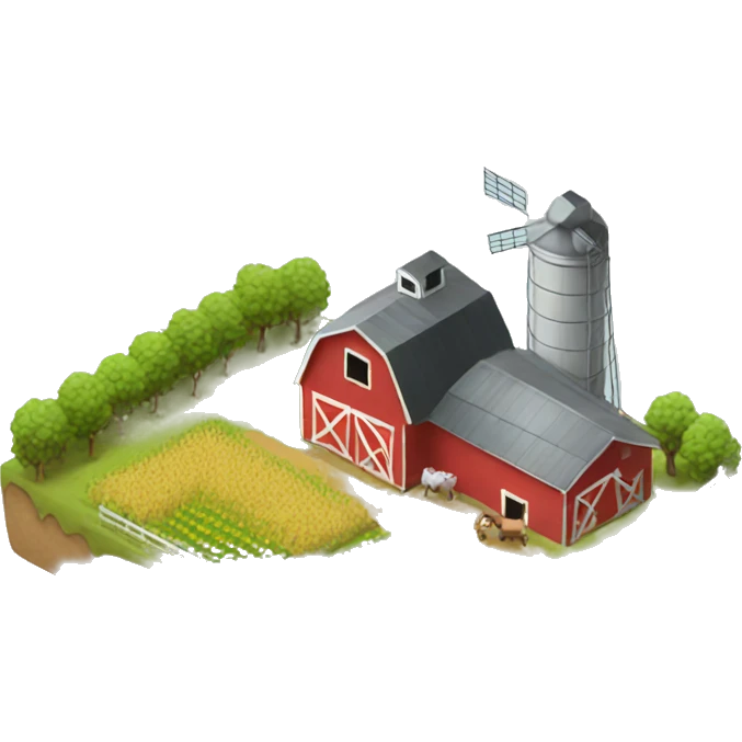 farm in the countryside emoji