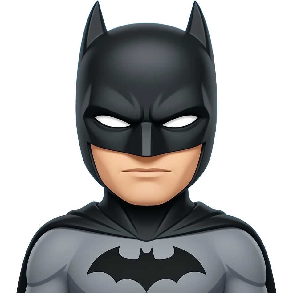Batman emoji in which he is standing at the sky from front and make it emoji size not big emoji