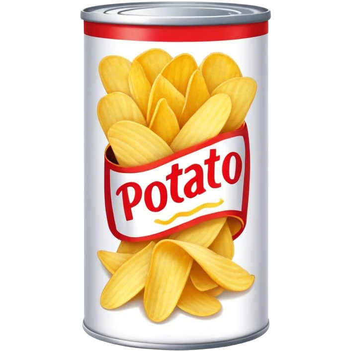 potato chips tube can packaging emoji