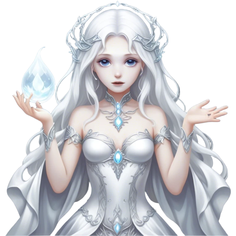 Cinematic, Ultra realistic 32k HD, Breathtaking piece of art, rim lighting, hauntingly beautiful art, mostly greyscale, Balanced features, highly detailed digital artwork, glowing with silver light, glowing, high shine, deviant adoptable, highly detailed clothing, remembrance, a painting of white silver, fanciful, enchanting, ghostly, embodying the essence of both reality and fantasy, dreamy, dreamy glow, optical illusion, immaculate composition, complex pose, air composition. The image is so lifelike that it feels as though it could leap off the canvas at any moment emoji
