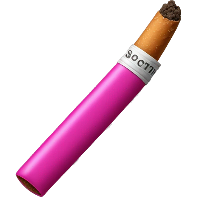 Scoiattolo fucsia con una sigaretta in bocca emoji