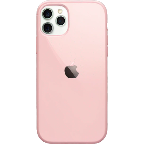 Light pink iPhone 12 with a light pink case emoji