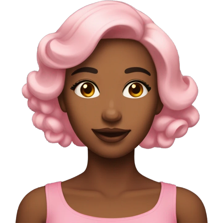 Lady with lot of blush emoji