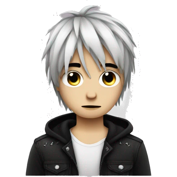 Emo hairstyle boy emoji
