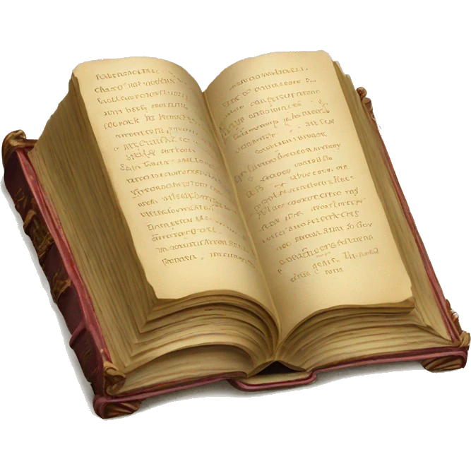 Vintage rococo book emoji