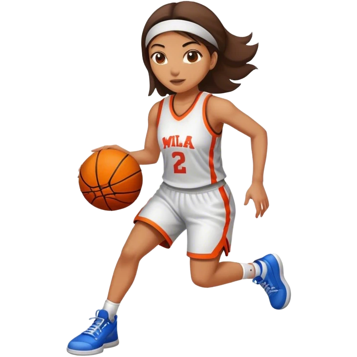 Mila playing basketball  emoji