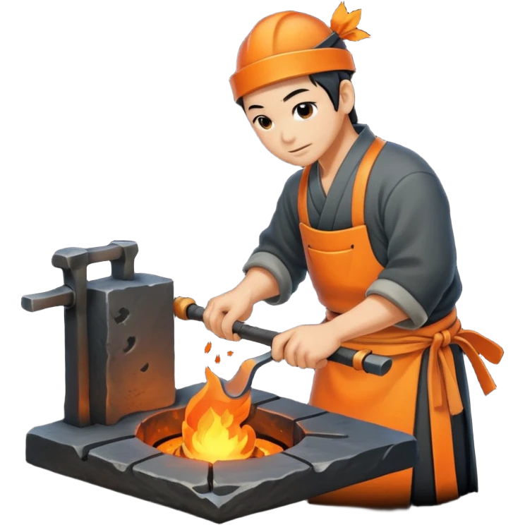A Japanese blacksmith forge emoji