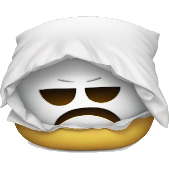 cartoon head buried in pillow emoji