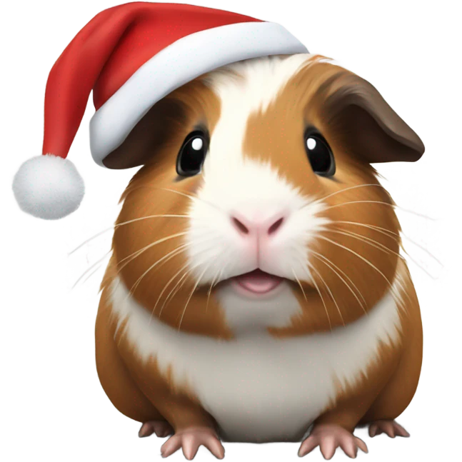 Guinea pig with Santa outfit emoji