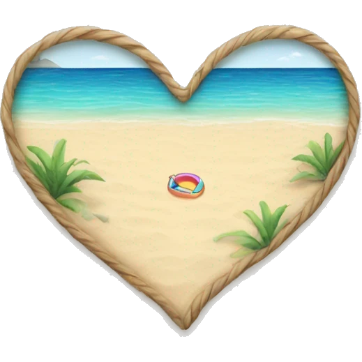 Beach heart emoji