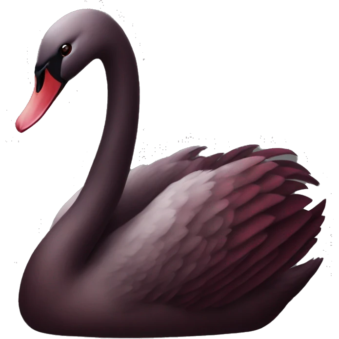Dark red swan emoji