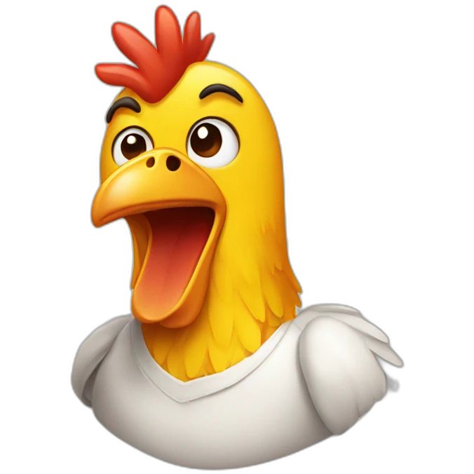 Sweaty chicken emoji