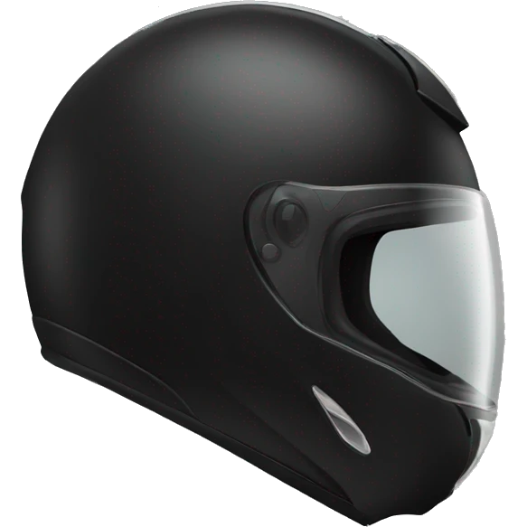 Black Motorcycle helmet profile emoji