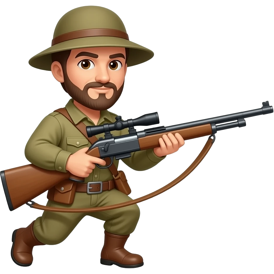 Cazador con rifle emoji