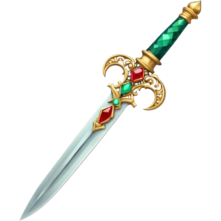 intricate antique dagger adorned with gems emoji