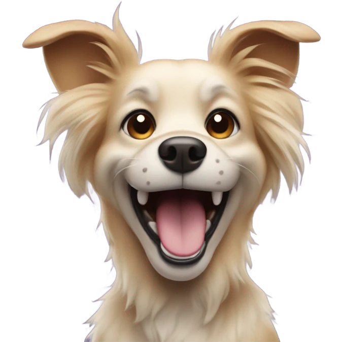 Crazy dog emoji