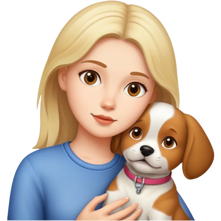 girl with dog emoji