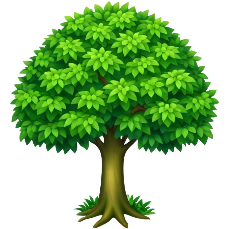 green tree with lush foliage emoji