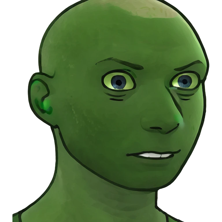 Man with bleached buzz cut blue eyes and freckles  emoji