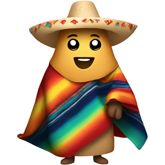 Dancing burrito wearing a serape emoji