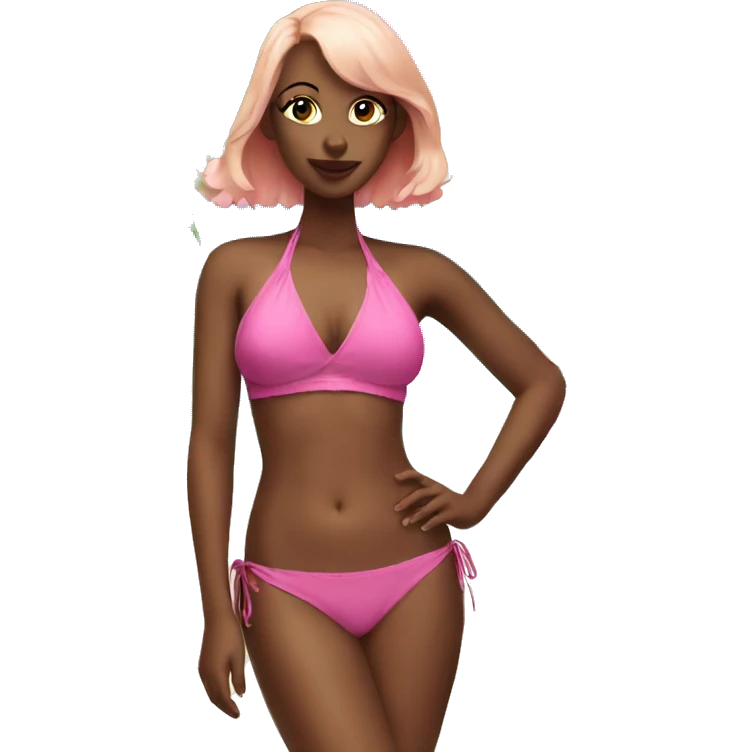 Pink bikini emoji