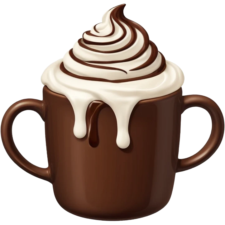 Cioccolata calda aestetich senza faccia emoji