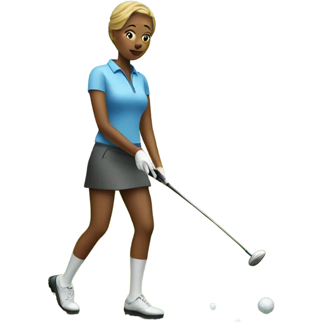 Woman playing golf emoji