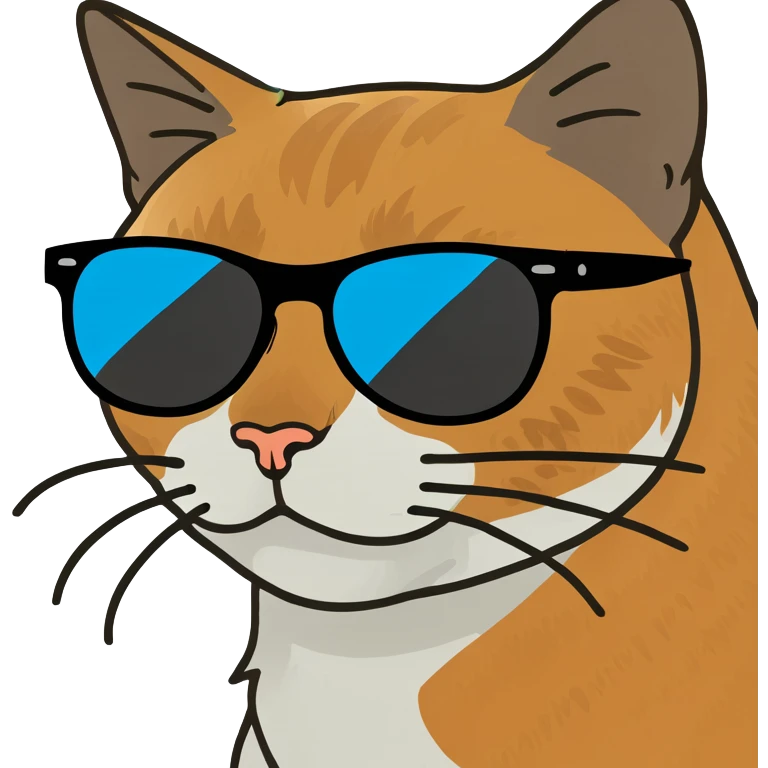Cat with sunglasses emoji