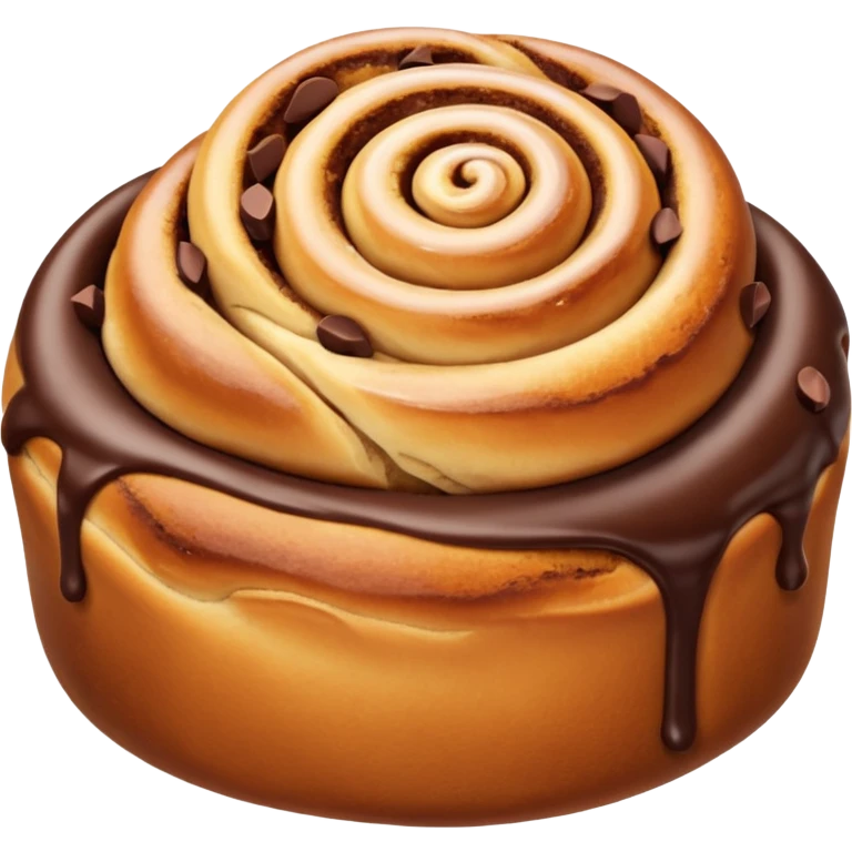 Cinnamon buns with chocolate chips emoji