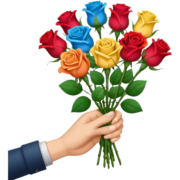 hand giving flowers emoji
